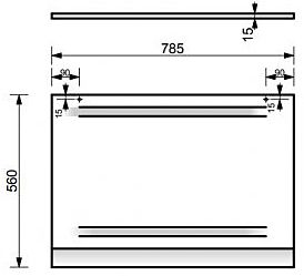 Экран боковой для ванны Эстет Astra silk ФР-00014632 80см белый